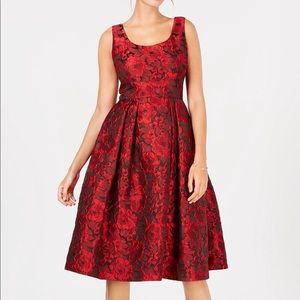 Rich floral jacquard jewel tone dress! New!